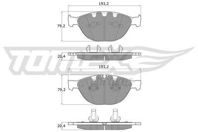 TX1737 TOMEX Brakes Комплект тормозных колодок, дисковый тормоз