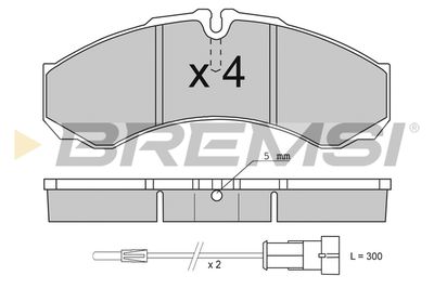 BP2706TR BREMSI Комплект тормозных колодок, дисковый тормоз