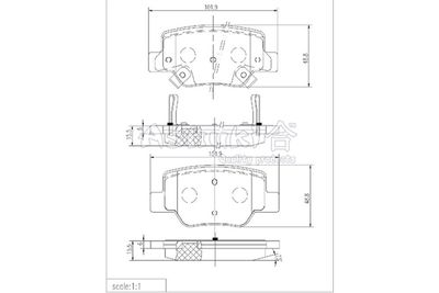 10830402 ASHUKI by Palidium Комплект тормозных колодок, дисковый тормоз