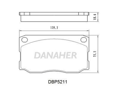 DBP5211 DANAHER Комплект тормозных колодок, дисковый тормоз