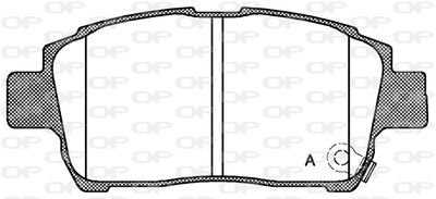 BPA097102 OPEN PARTS Комплект тормозных колодок, дисковый тормоз