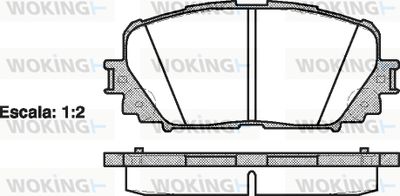 P1358300 WOKING Комплект тормозных колодок, дисковый тормоз