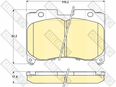 6131069 GIRLING Комплект тормозных колодок, дисковый тормоз