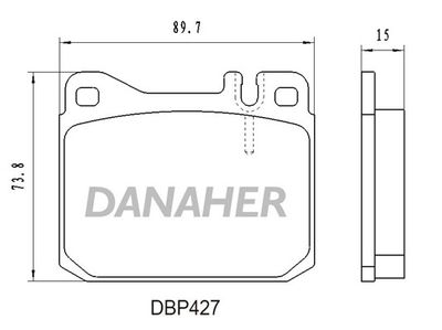 DBP427 DANAHER Комплект тормозных колодок, дисковый тормоз