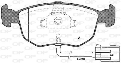 BPA057502 OPEN PARTS Комплект тормозных колодок, дисковый тормоз