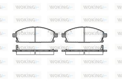 P774312 WOKING Комплект тормозных колодок, дисковый тормоз