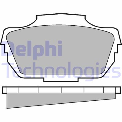 LP27 DELPHI Комплект тормозных колодок, дисковый тормоз
