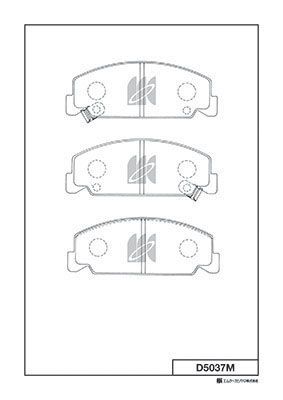 D5037M MK Kashiyama Комплект тормозных колодок, дисковый тормоз