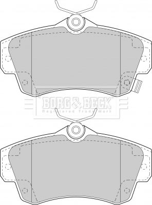 BBP1724 BORG & BECK Комплект тормозных колодок, дисковый тормоз