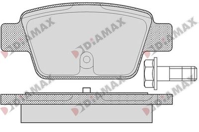 N09838 DIAMAX Комплект тормозных колодок, дисковый тормоз