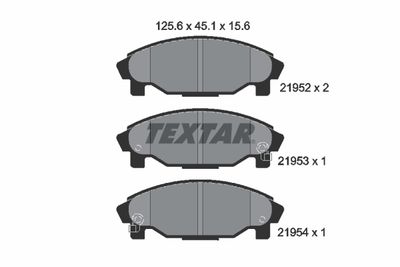 2195202 TEXTAR Комплект тормозных колодок, дисковый тормоз