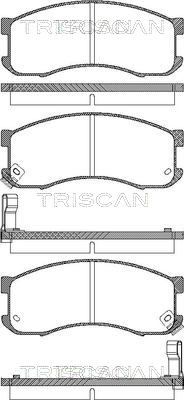 811050165 TRISCAN Комплект тормозных колодок, дисковый тормоз