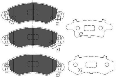 KBP8508 KAVO PARTS Комплект тормозных колодок, дисковый тормоз