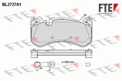 BL2727A1 FTE Комплект тормозных колодок, дисковый тормоз