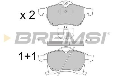 BP2811 BREMSI Комплект тормозных колодок, дисковый тормоз