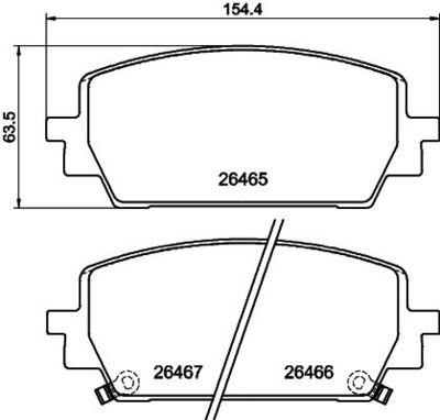 PCP2058 DON Комплект тормозных колодок, дисковый тормоз