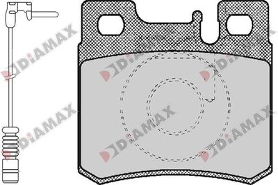 N09819A DIAMAX Комплект тормозных колодок, дисковый тормоз