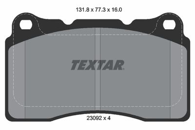 2309203 TEXTAR Комплект тормозных колодок, дисковый тормоз