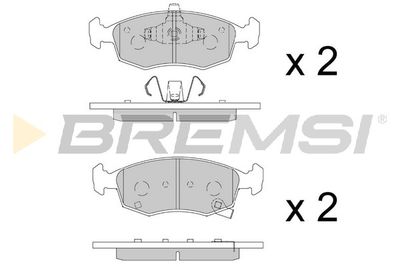 BP3891 BREMSI Комплект тормозных колодок, дисковый тормоз