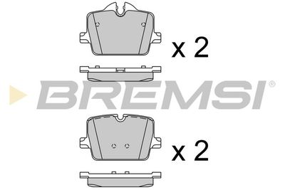 BP3914 BREMSI Комплект тормозных колодок, дисковый тормоз