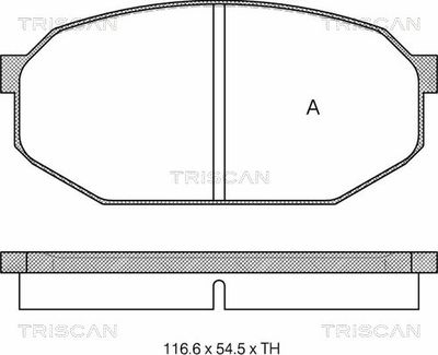 811042012 TRISCAN Комплект тормозных колодок, дисковый тормоз