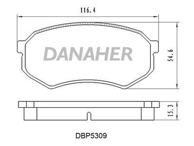 DBP5309 DANAHER Комплект тормозных колодок, дисковый тормоз