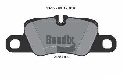BPD2170 BENDIX Braking Комплект тормозных колодок, дисковый тормоз
