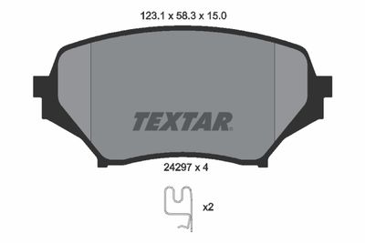 2429701 TEXTAR Комплект тормозных колодок, дисковый тормоз