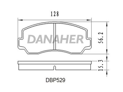 DBP529 DANAHER Комплект тормозных колодок, дисковый тормоз