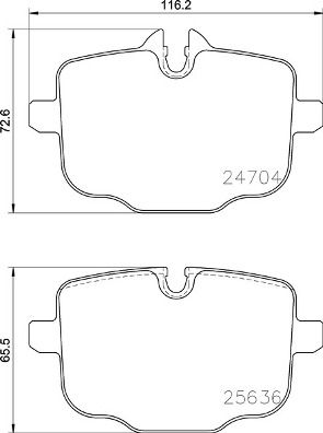 P06101 BREMBO Комплект тормозных колодок, дисковый тормоз