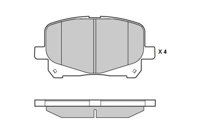 121049 E.T.F. Комплект тормозных колодок, дисковый тормоз