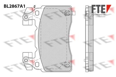 BL2867A1 FTE Комплект тормозных колодок, дисковый тормоз