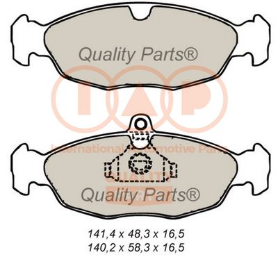 70420020 IAP QUALITY PARTS Комплект тормозных колодок, дисковый тормоз
