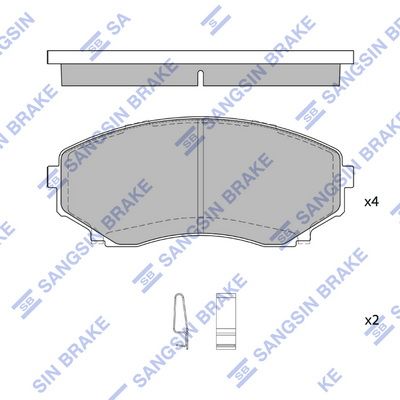 SP1527 Hi-Q Комплект тормозных колодок, дисковый тормоз