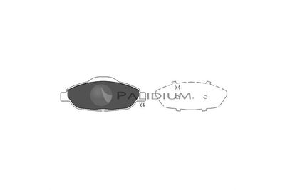 P11082 ASHUKI by Palidium Комплект тормозных колодок, дисковый тормоз