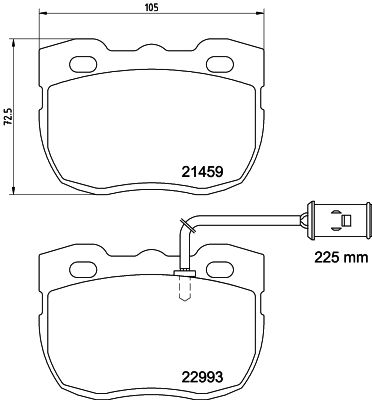 8DB355037941 HELLA Комплект тормозных колодок, дисковый тормоз