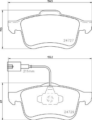 P23163 BREMBO Комплект тормозных колодок, дисковый тормоз