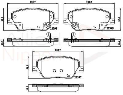 ADB32324 COMLINE Комплект тормозных колодок, дисковый тормоз