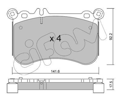 82211330 CIFAM Комплект тормозных колодок, дисковый тормоз