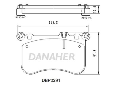 DBP2291 DANAHER Комплект тормозных колодок, дисковый тормоз