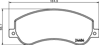 8DB355030881 HELLA Комплект тормозных колодок, дисковый тормоз