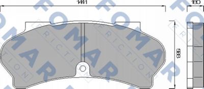 FO449981 FOMAR Friction Комплект тормозных колодок, дисковый тормоз