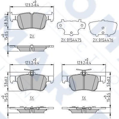 FO321583 FOMAR Friction Комплект тормозных колодок, дисковый тормоз