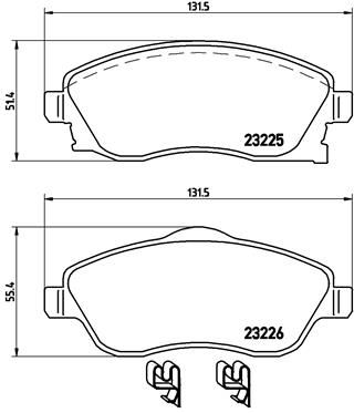 P59036 BREMBO Комплект тормозных колодок, дисковый тормоз