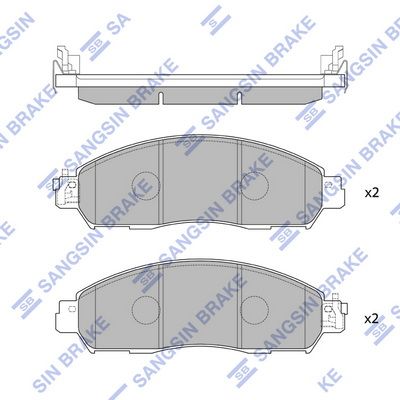 SP4080 Hi-Q Комплект тормозных колодок, дисковый тормоз