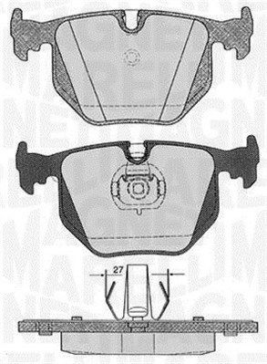 363916060152 MAGNETI MARELLI Комплект тормозных колодок, дисковый тормоз