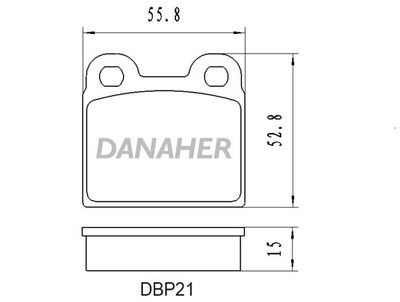 DBP21 DANAHER Комплект тормозных колодок, дисковый тормоз