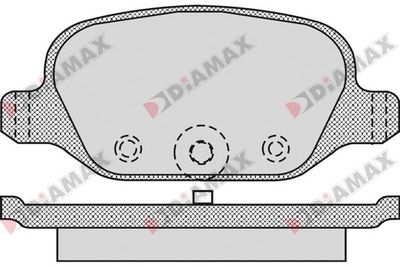 N09388 DIAMAX Комплект тормозных колодок, дисковый тормоз