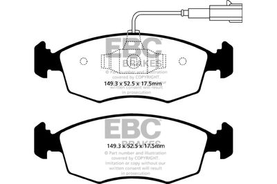 DPX2141 EBC Brakes Комплект тормозных колодок, дисковый тормоз