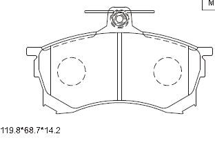 KD4706 ASIMCO Комплект тормозных колодок, дисковый тормоз